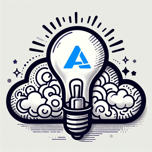 A lightbulb in a cloud with the Azure logo in it