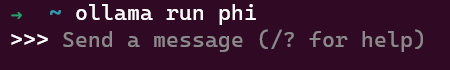 ollama phi interactive prompt